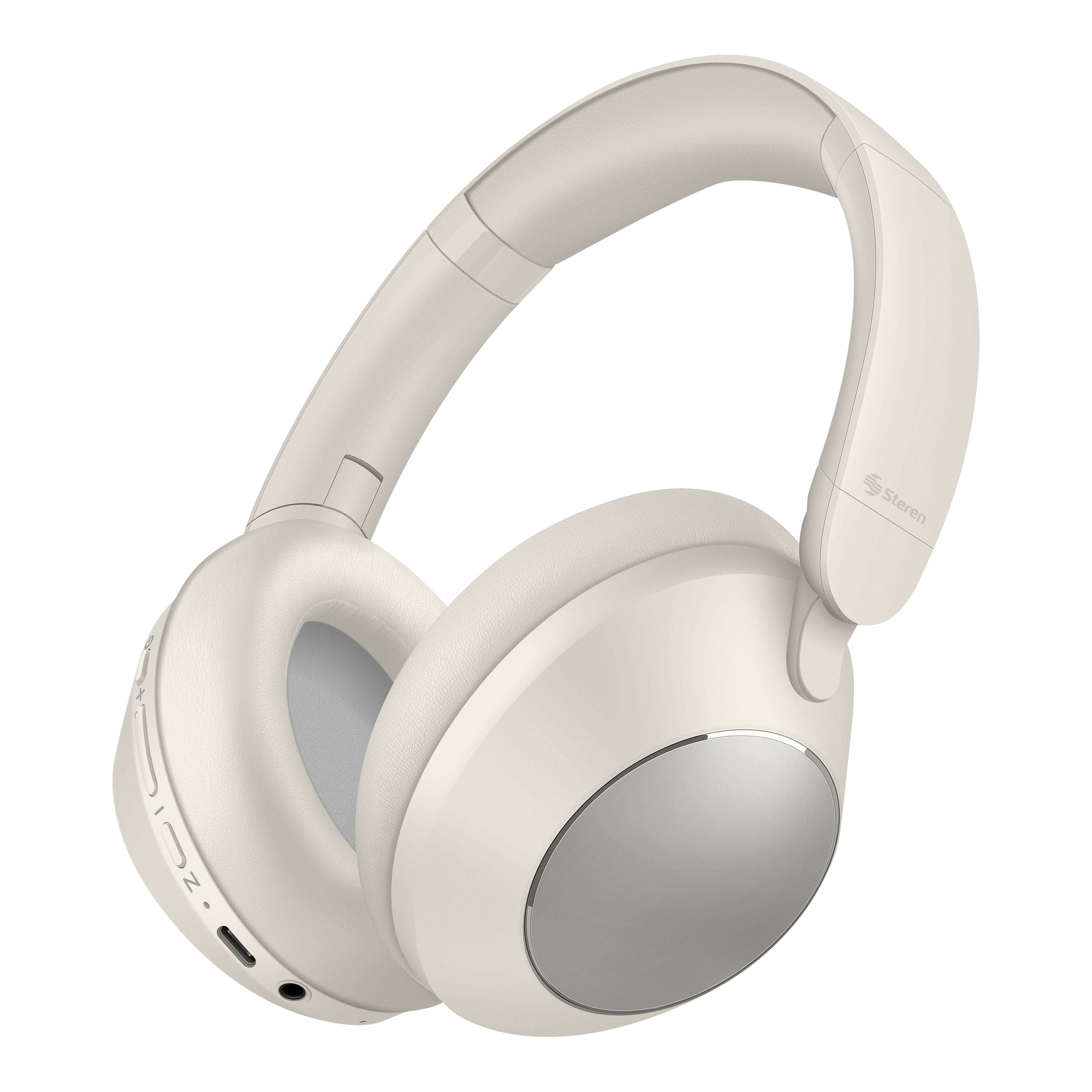 STEREN Audífonos Bluetooth con cancelación de ruido y batería de hasta 35 h Blancos AUD-2560BL