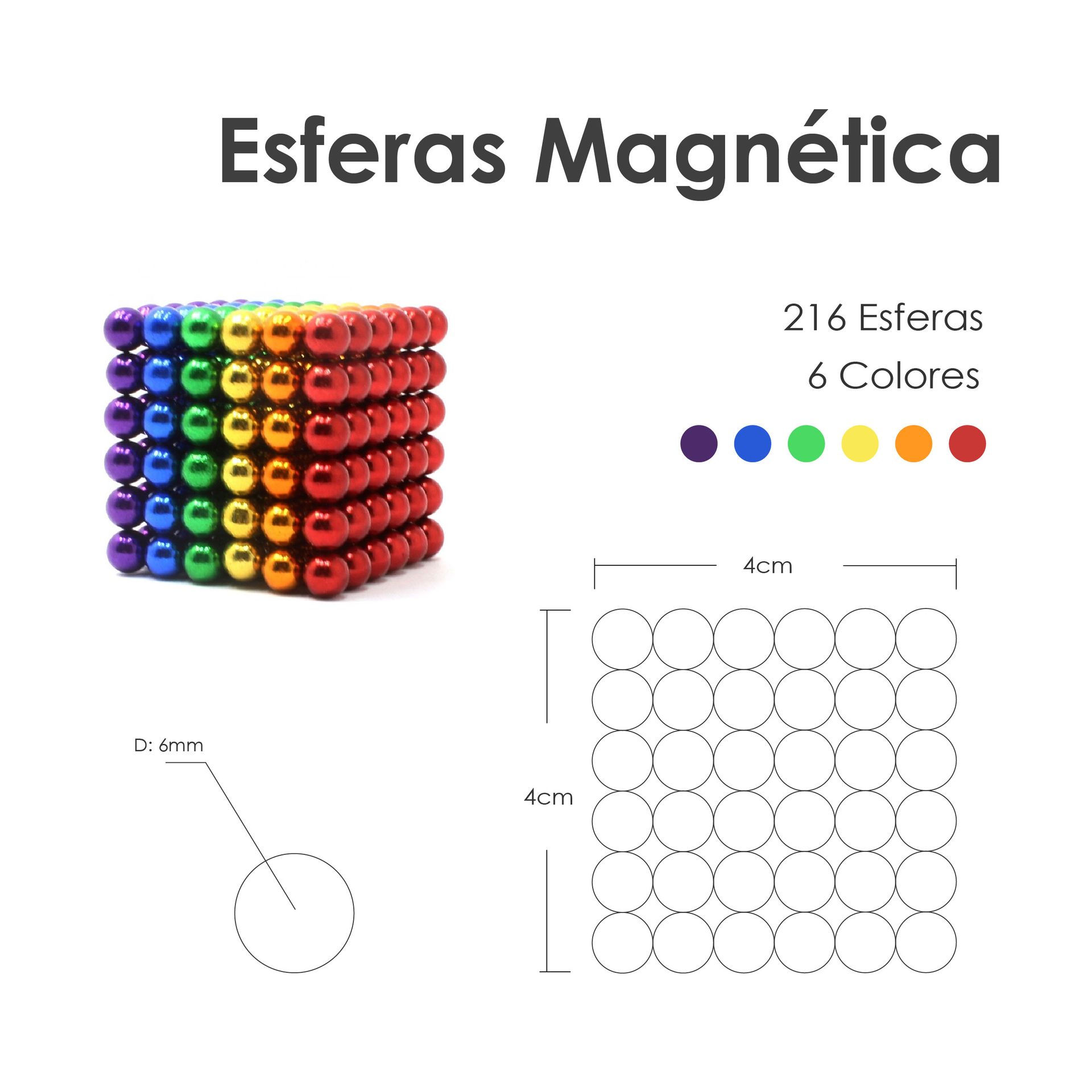 Bolas Magnéticas Ilios Innova color Morado