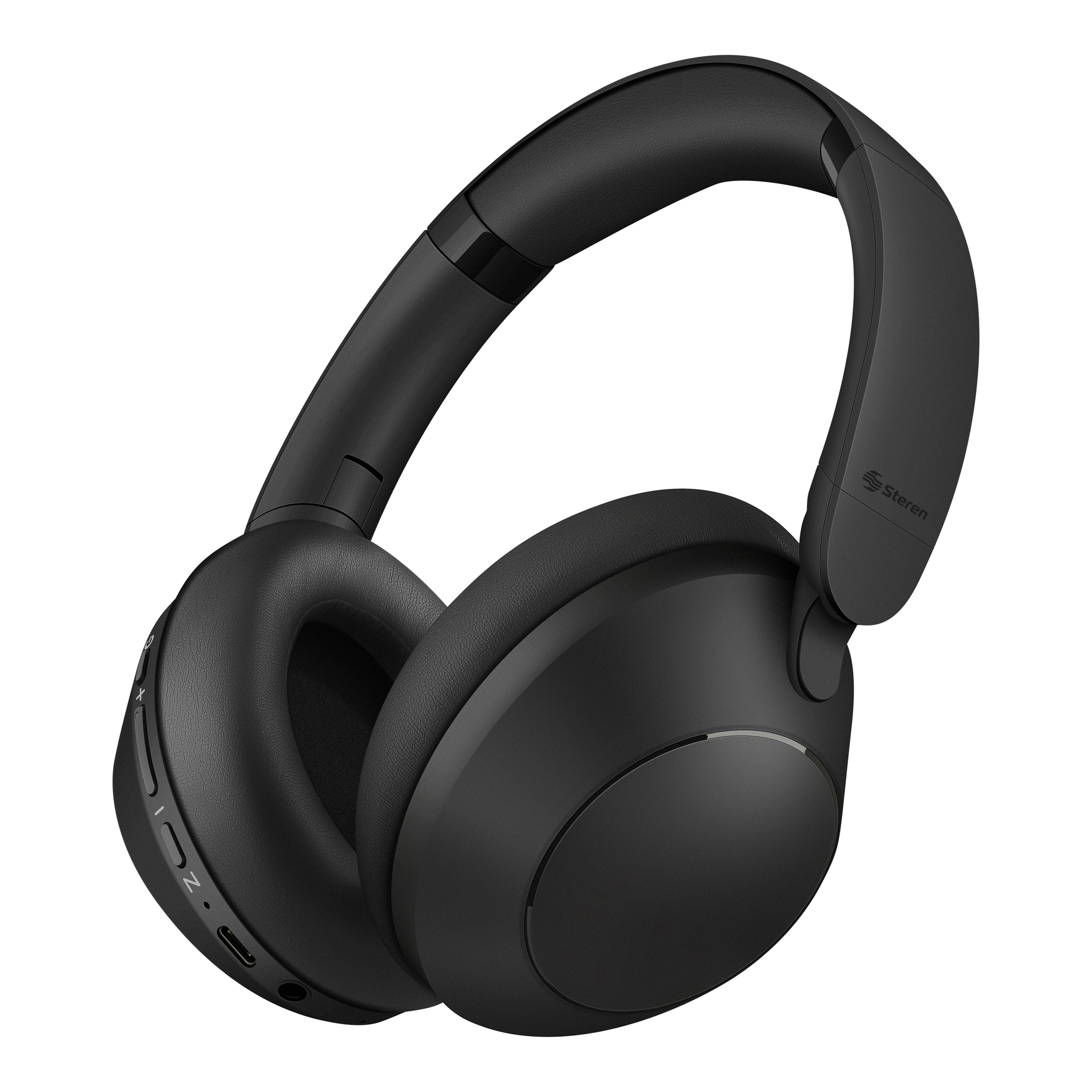STEREN Audífonos Bluetooth con cancelación de ruido y batería de hasta 35 h Negros AUD-2560NE