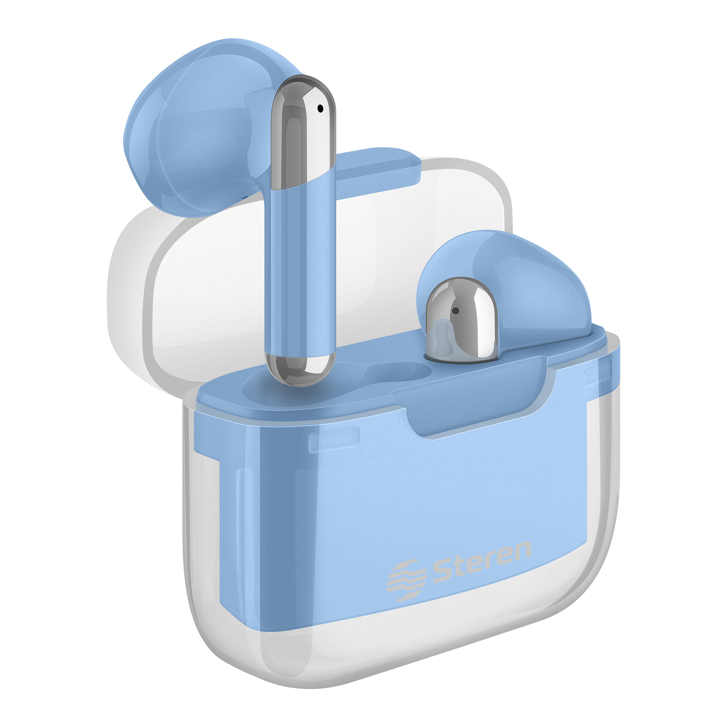 STEREN Audífonos Bluetooth Sport Touch True Wireless color azul AUD-7410AZ