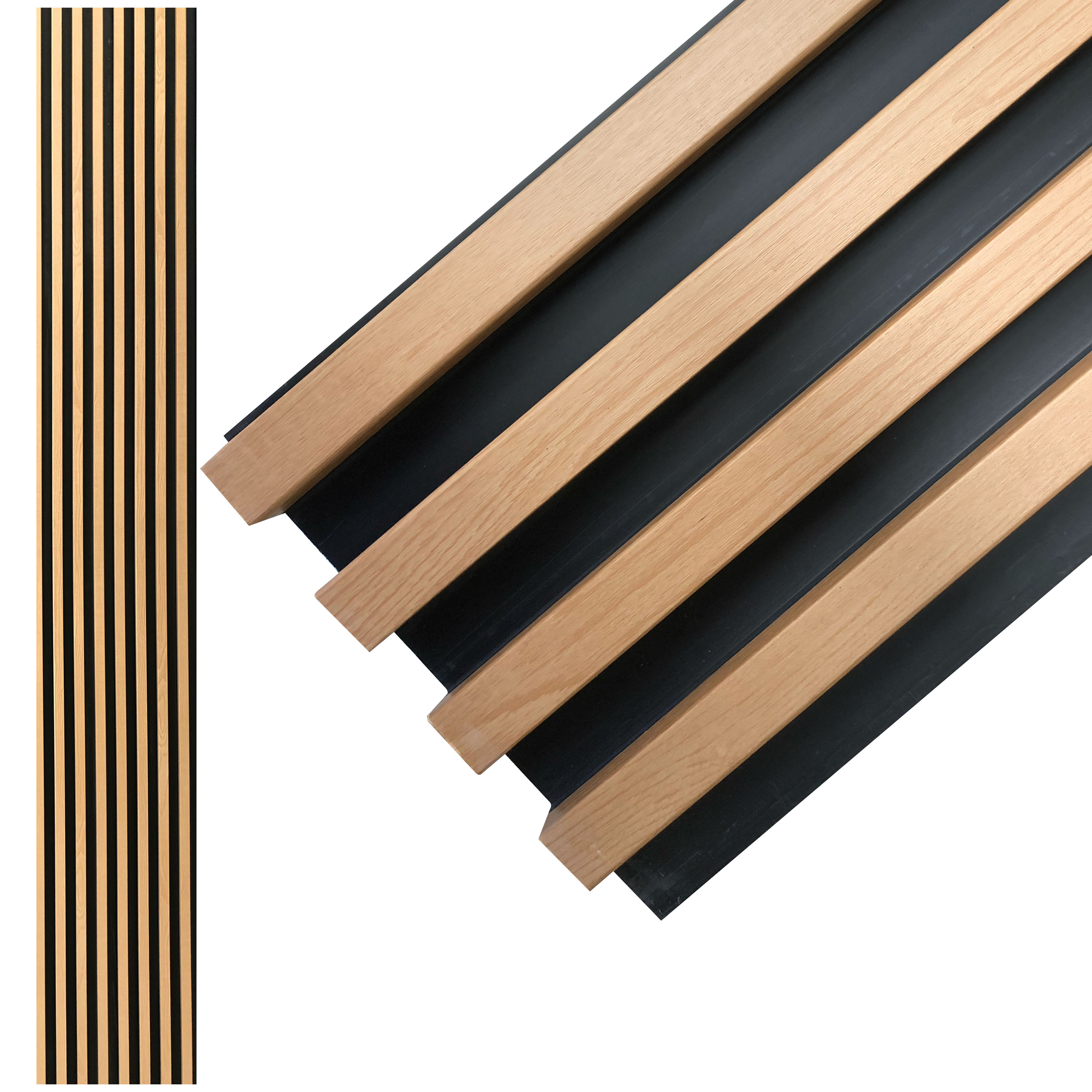  Lambrín Panel Decorativo Madera Wpc 14 Pzas 290cm x 17cm Roble Natural
