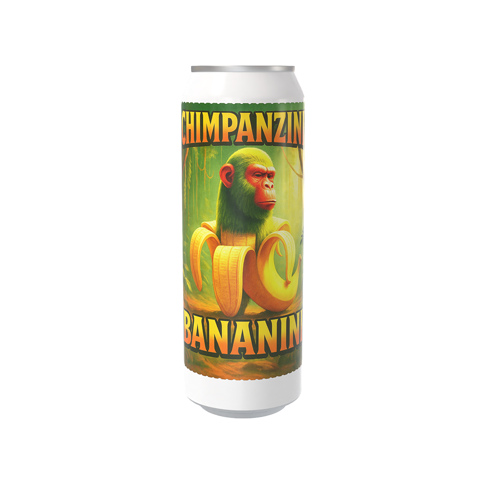 Termo Chimpanzini Bananini I lata I acero inoxidable | Blanco | original | Viajero Metálico I 500ml
