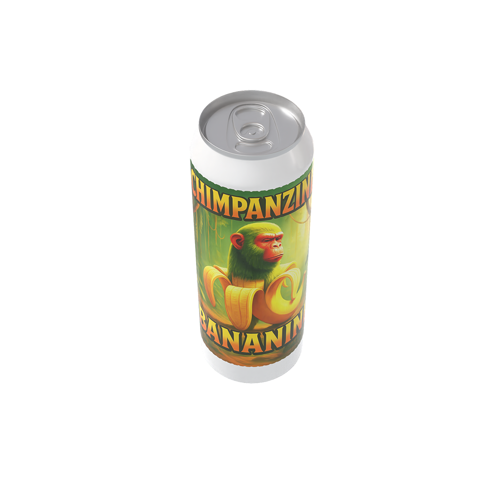Termo Chimpanzini Bananini I lata I acero inoxidable | Blanco | original | Viajero Metálico I 500ml