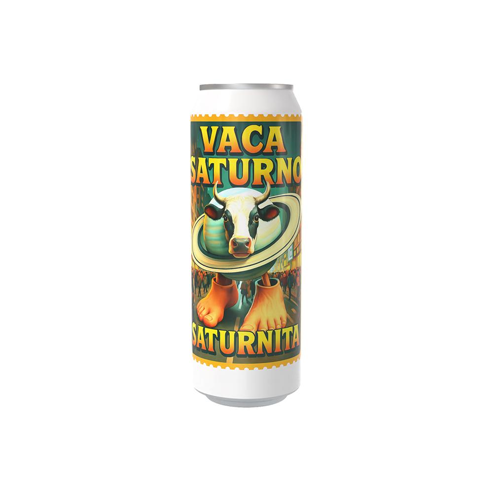 Termo Vaca Saturno Saturnina I lata I acero inoxidable | Blanco | original | Viajero Metálico I 500ml
