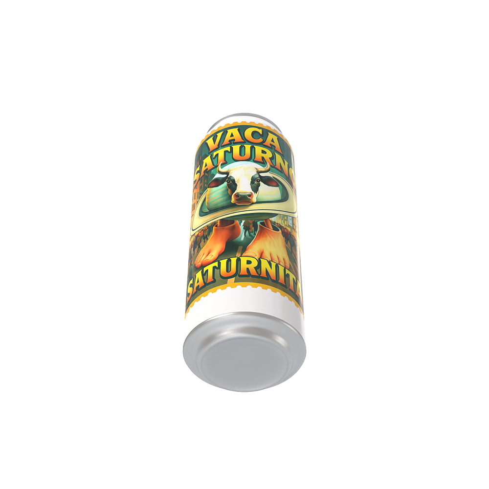 Termo Vaca Saturno Saturnina I lata I acero inoxidable | Blanco | original | Viajero Metálico I 500ml