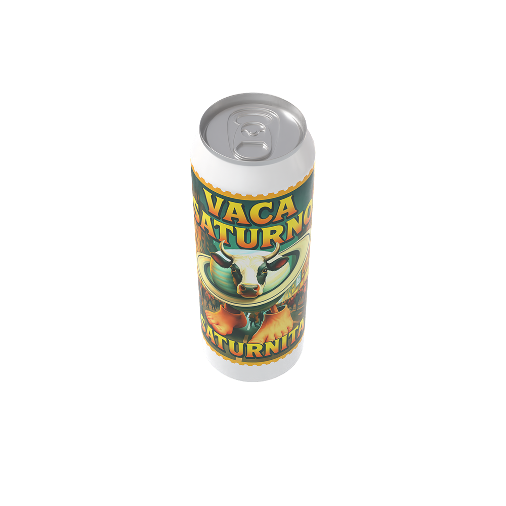 Termo Vaca Saturno Saturnina I lata I acero inoxidable | Blanco | original | Viajero Metálico I 500ml