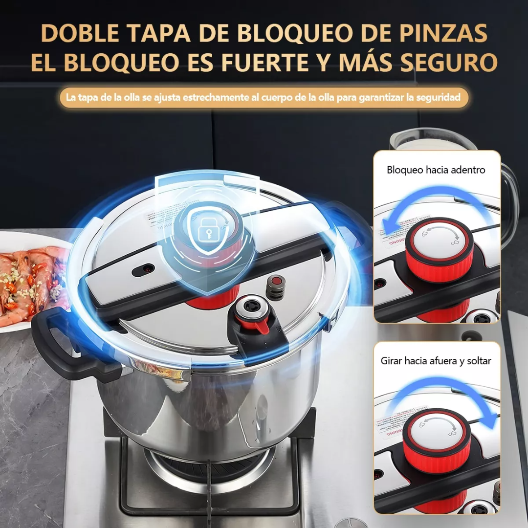 Olla De Presion Acero Inoxidable 8l Con Válvula De Seguridad