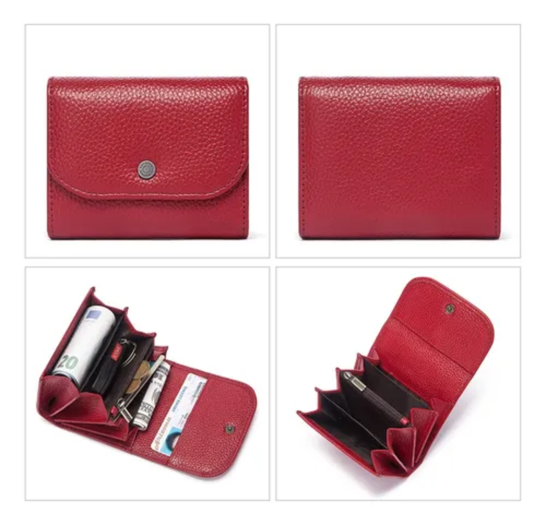 Carteras Mujer Carteras Dama Con Monedero Tarjetero Mujer Color Rojo