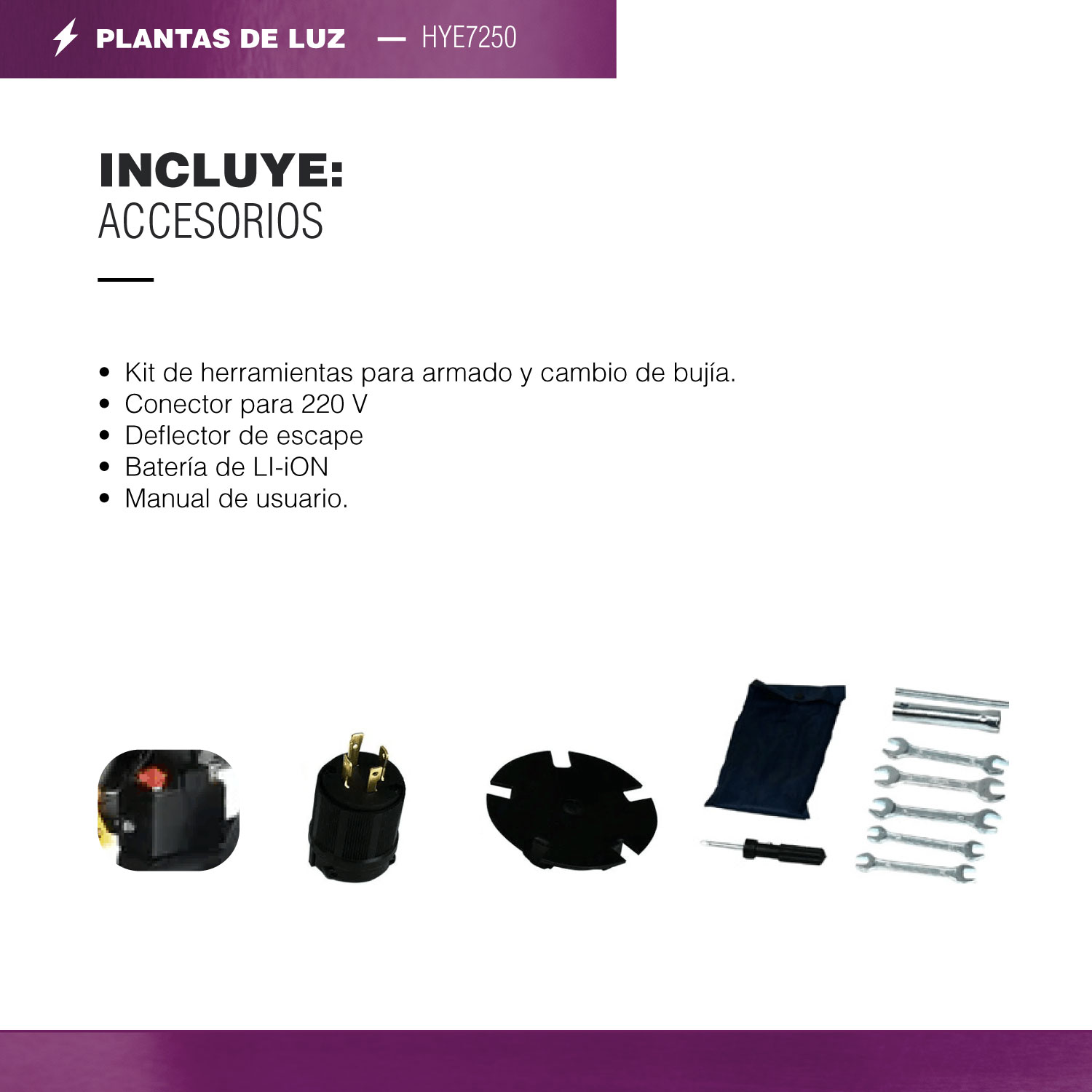 GENERADOR A GASOLINA PROFESIONAL HYUNDAI 7250W C/MOTOR 15 HP 110V/220V - HYE7250