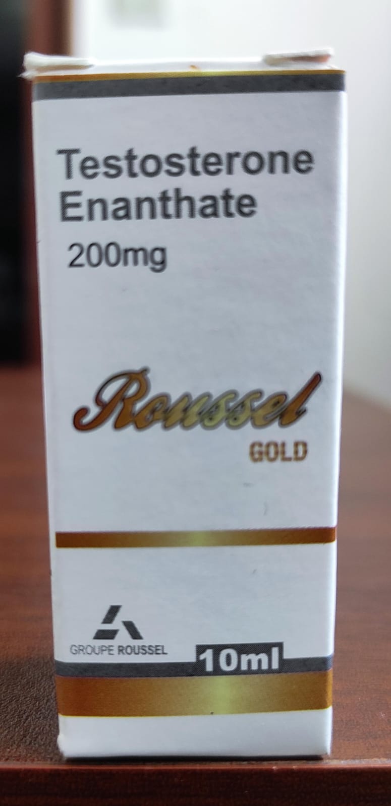 TESTOSTERONE ENANTHATE - Enantato de Testosterona - Inyectable - 200mg/ml 10ml - Roussel Gold - Masa muscular sólida y fuerza constante con liberación prolongada