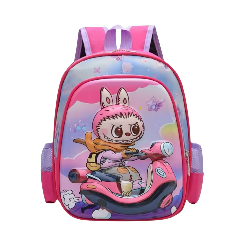 Mochila escolar infantil color rosa de Labubu