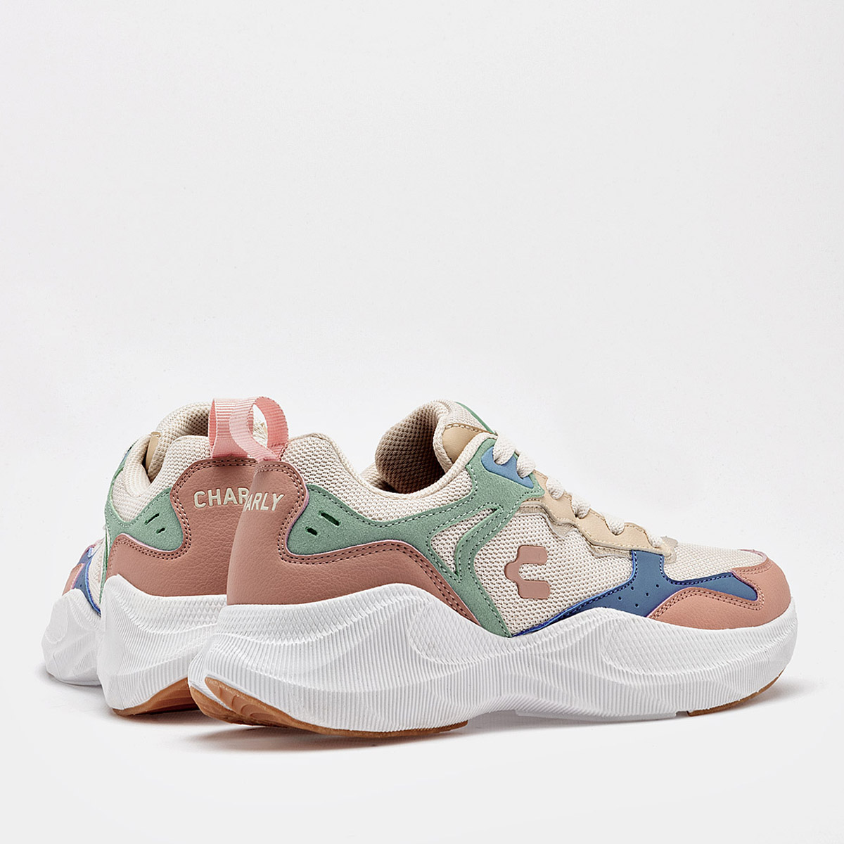 CHARLY 1043076002 MUJER TENIS CASUAL PLATAFORMA COLOR BEIGE MULTICOLOR