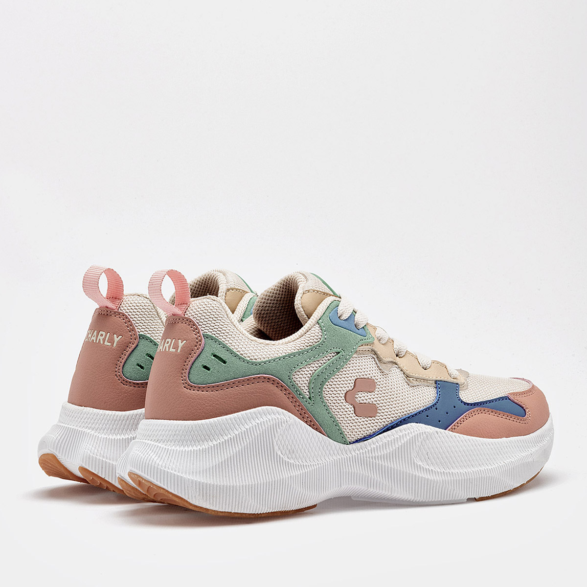 CHARLY 1043076002 MUJER TENIS CASUAL PLATAFORMA COLOR BEIGE MULTICOLOR