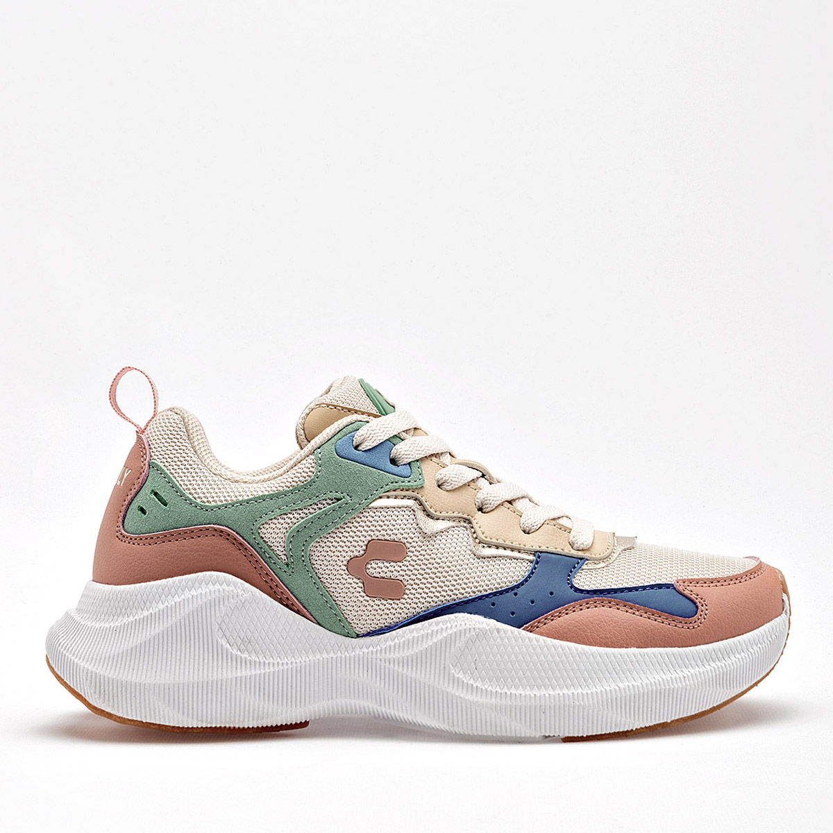 CHARLY 1043076002 MUJER TENIS CASUAL PLATAFORMA COLOR BEIGE MULTICOLOR