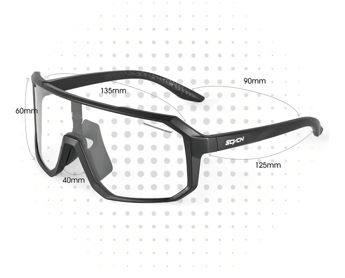 Lentes fotocromáticos deportivos  con protección UV resistentes a impactos negro