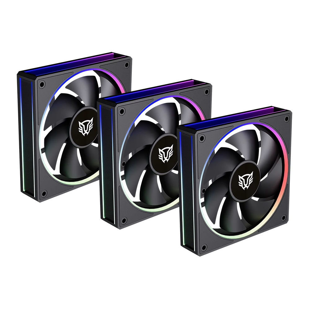 VENTILADOR BALAM RUSH EOLOX BORA EXB85 KIT3X1 120MM NEGRO ARGB BR-942126