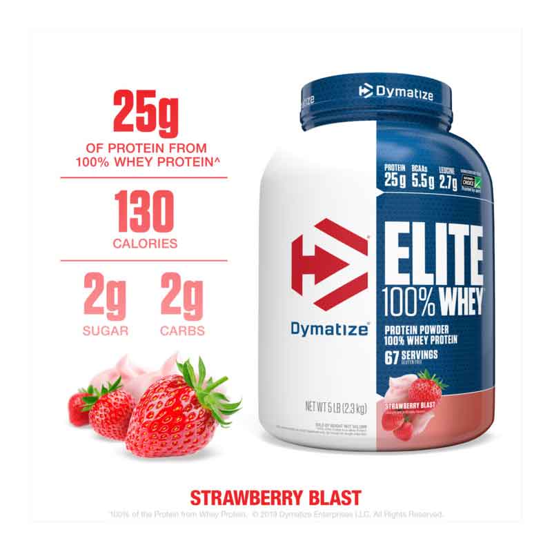 Proteina Dymatize Elite 100% Whey 5 Lbs. 63 Serv. - Chocolate