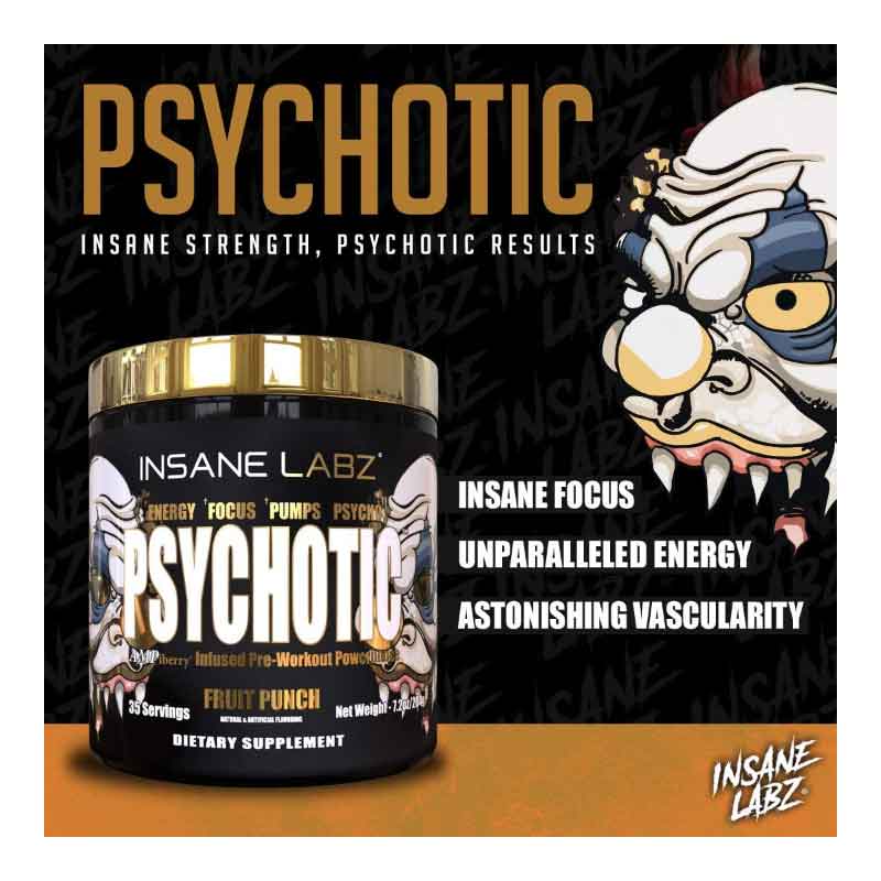 Pre-Entreno Psychotic SAW Series 30 Serv. - Ponche de Frutas