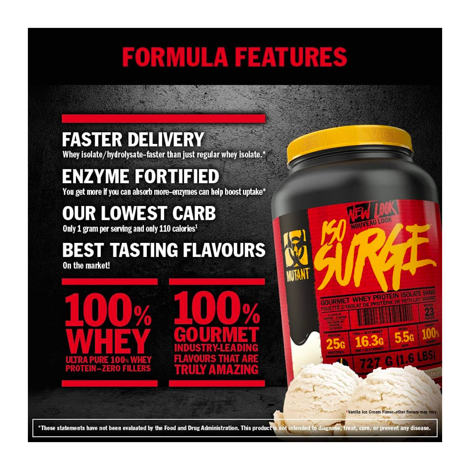 Proteina Isolada Mutant ISO Surge 5lbs 71 Serv - Triple Chocolate