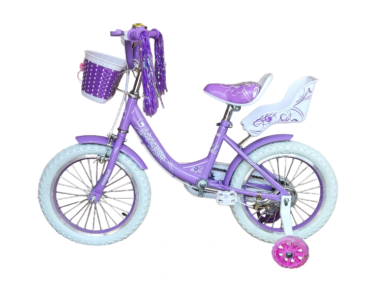 bicicleta para niña rodada 16 con canasta, porta-muñeca.