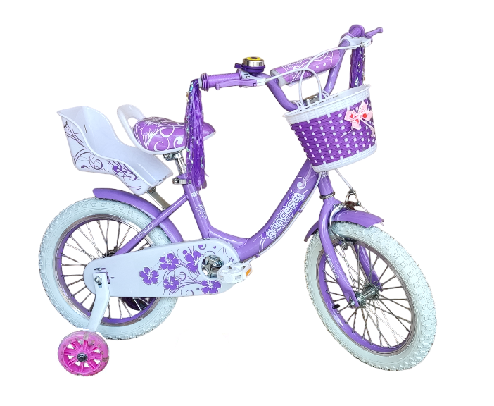 bicicleta para niña rodada 16 con canasta, porta-muñeca.
