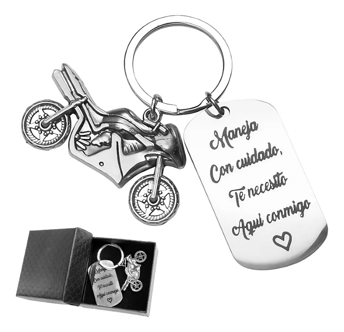 Llavero De Moda Acero Inoxidable De Moto Regalo Para Riders