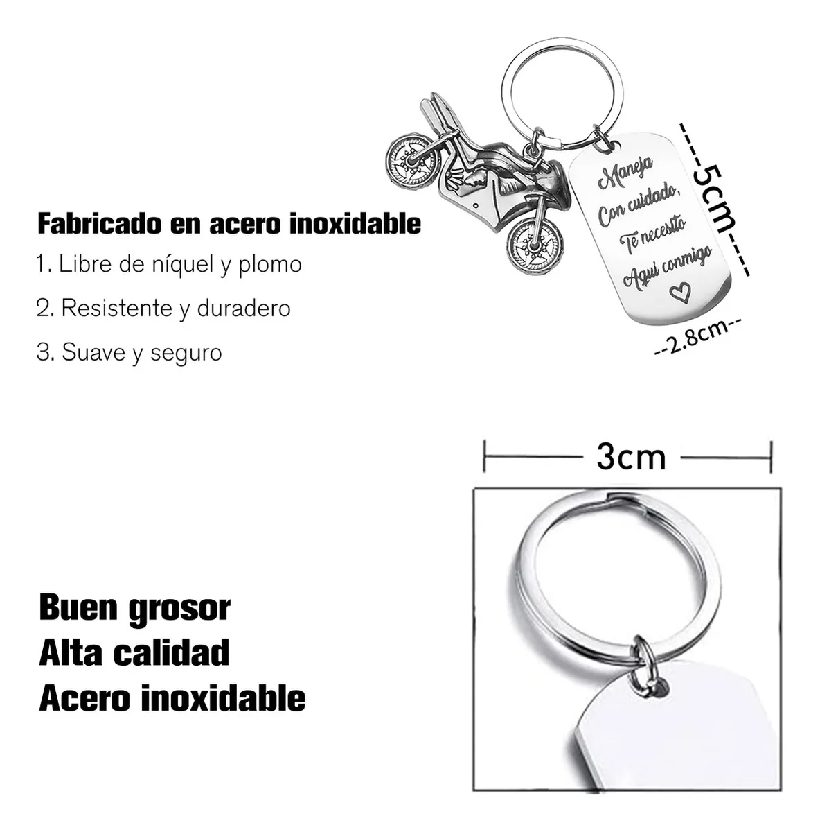 Llavero De Moda Acero Inoxidable De Moto Regalo Para Riders