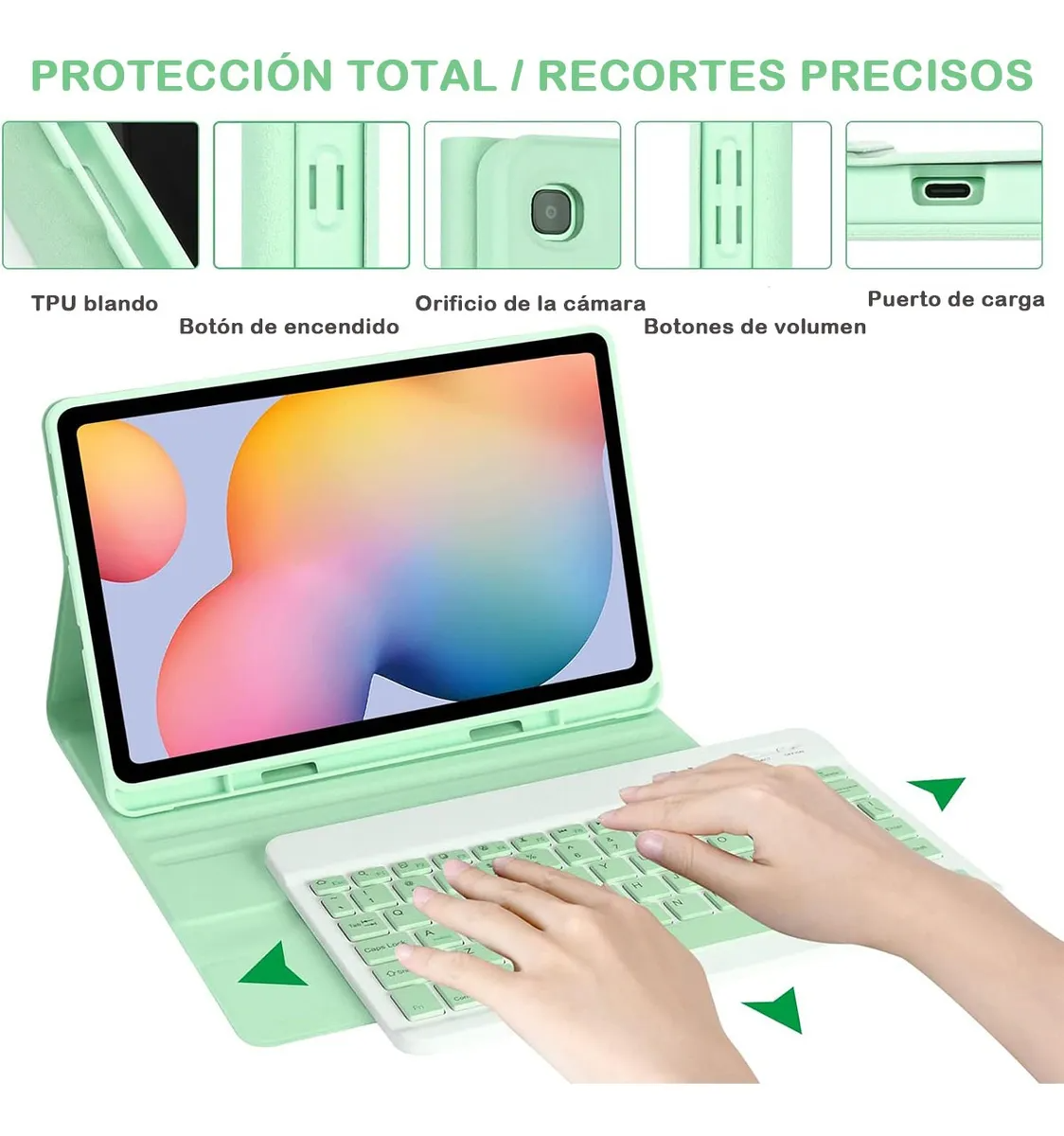 Funda Teclado Ratón Para Galaxy Tab S S6 Lite Sm-p610 10.4