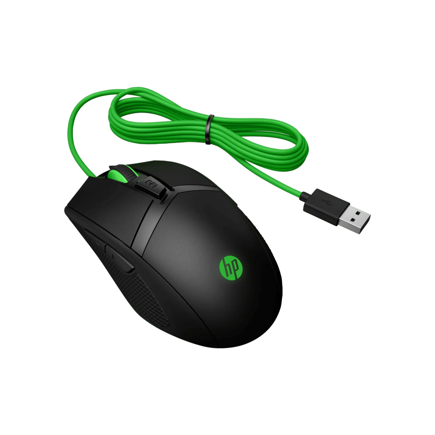 Mouse Gamer HP Pavilion Gaming 300, Alámbrico con Sensor Óptico de Alta Precisión, 5000 DPI Ajustables, 6 Botones Programables, Iluminación LED