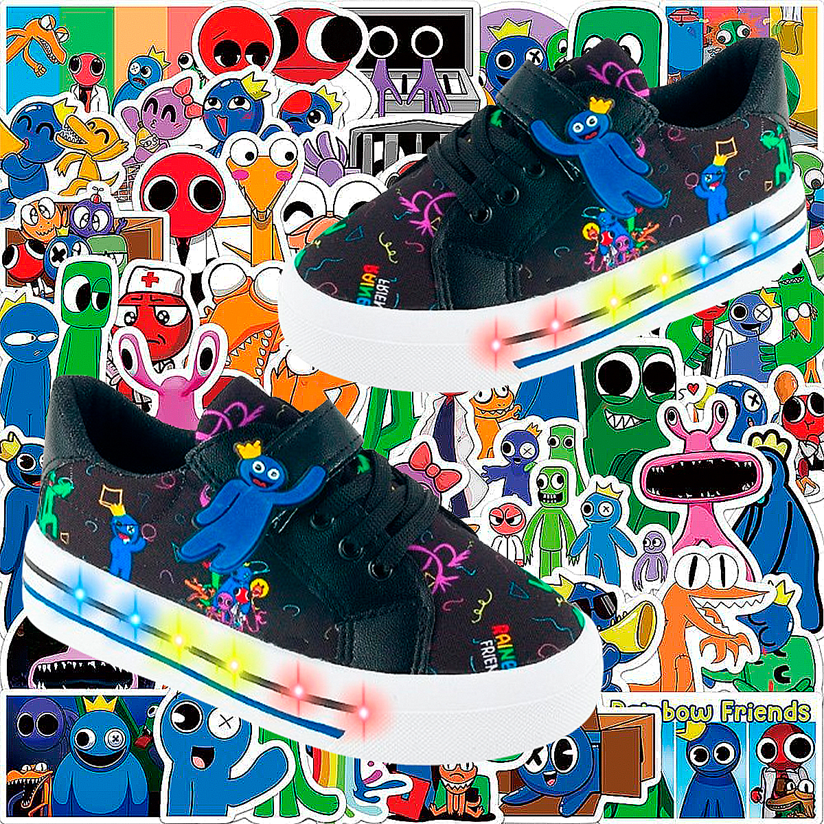 Tenis Niños Luces Led Roblox Rainbow Friends Red 1026-NRF