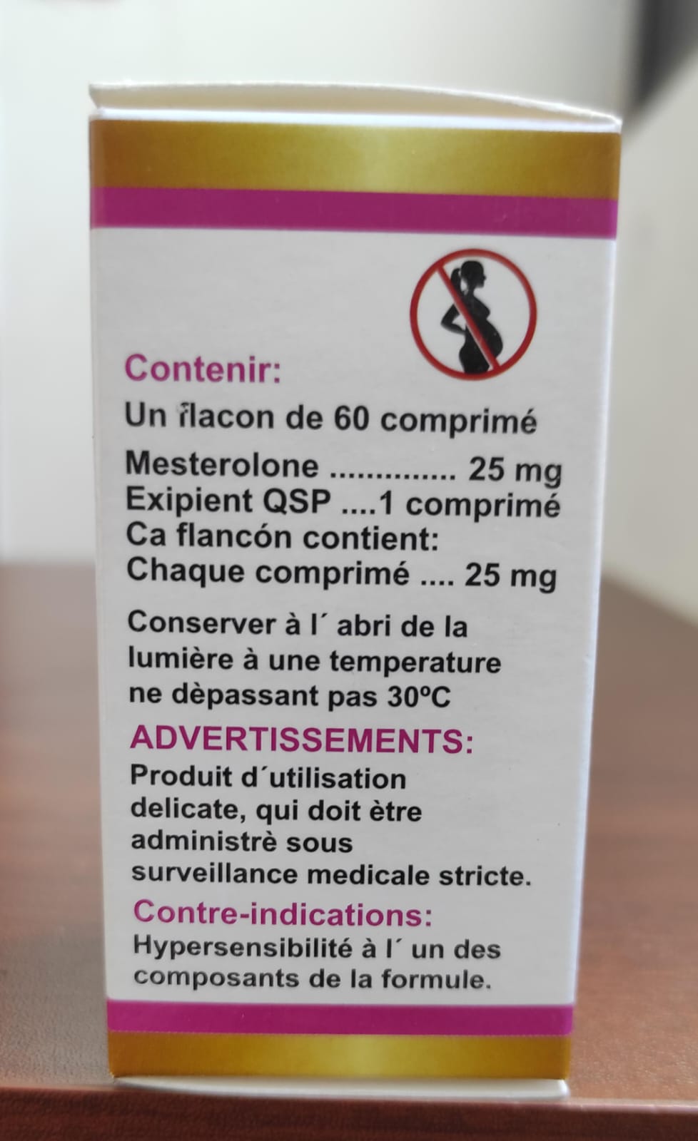 MESTEROLONE - Proviron - Oral - 25mg/tab 60 tabletas - Roussel Gold - Dureza muscular y testosterona libre al máximo nivel