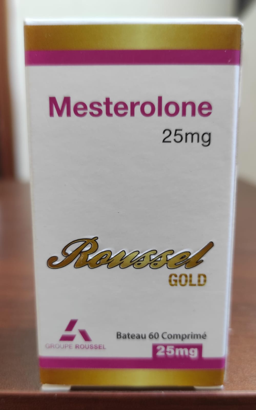 MESTEROLONE - Proviron - Oral - 25mg/tab 60 tabletas - Roussel Gold - Dureza muscular y testosterona libre al máximo nivel