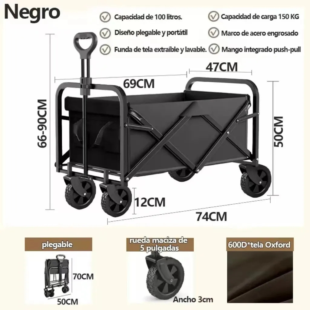 Carrito Plegable  Multiusos hasta 100 kg
