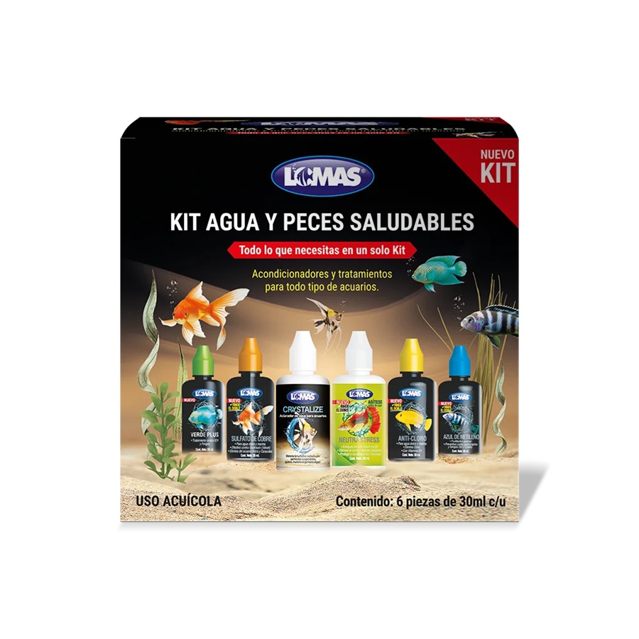 Kit de Acondicionadores Agua y Peces Saludables - Lomas