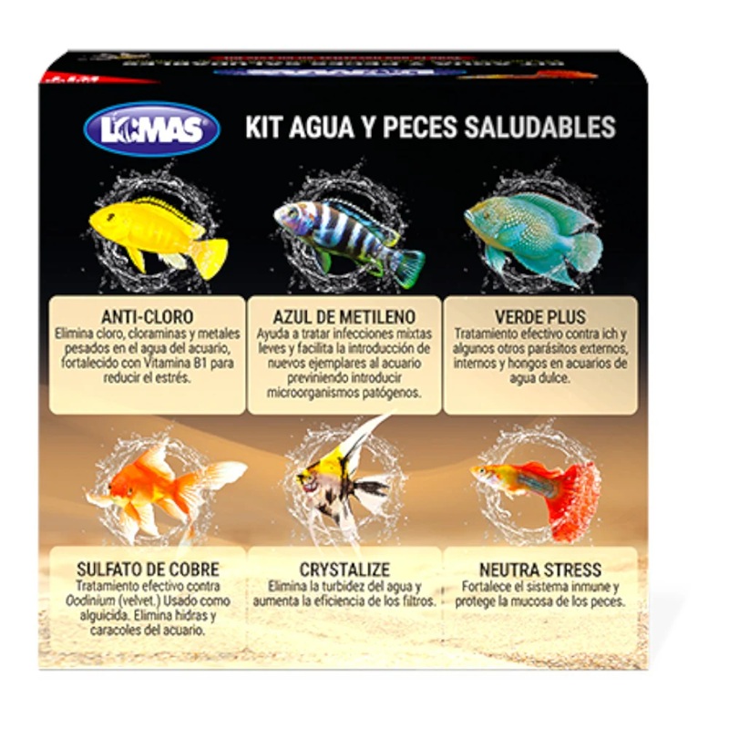 Kit de Acondicionadores Agua y Peces Saludables - Lomas