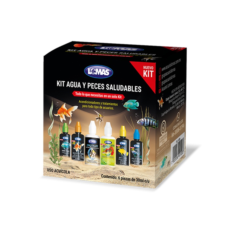 Kit de Acondicionadores Agua y Peces Saludables - Lomas