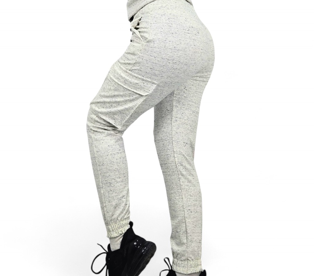 CONJUNTO DE PANTS MUJER, ROPA DEPORTIVA PARA CORRER, SENDERISMO, GYM, ACTIVIDADES AL AIRE LIBRE, COLOR AVENA CON TELA DE ALGODÓN