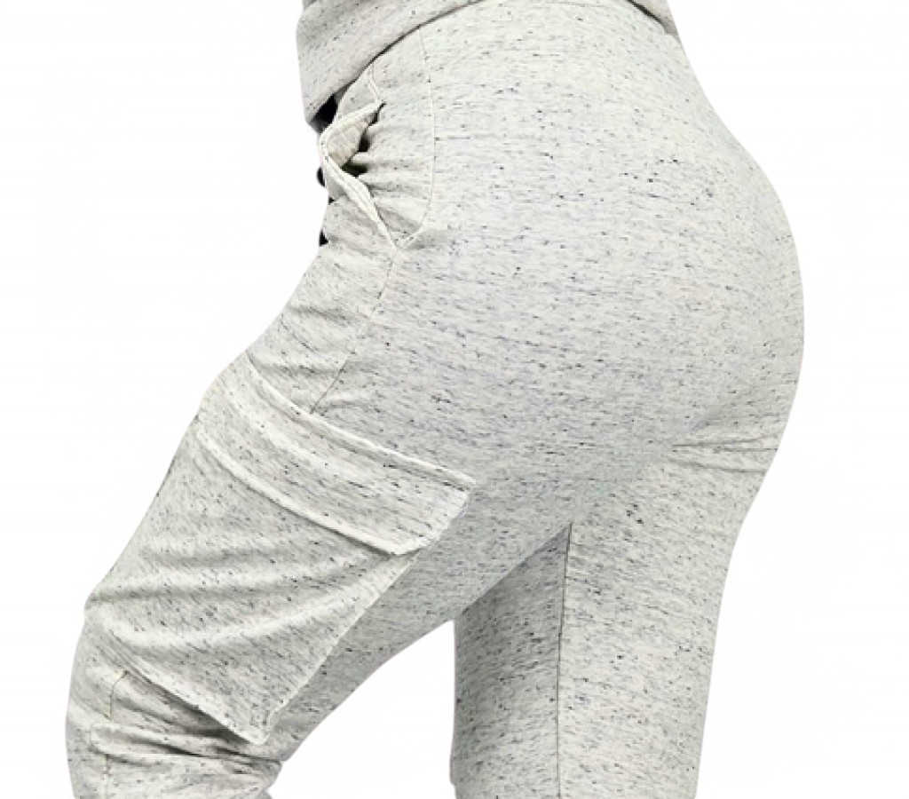 CONJUNTO DE PANTS MUJER, ROPA DEPORTIVA PARA CORRER, SENDERISMO, GYM, ACTIVIDADES AL AIRE LIBRE, COLOR AVENA CON TELA DE ALGODÓN