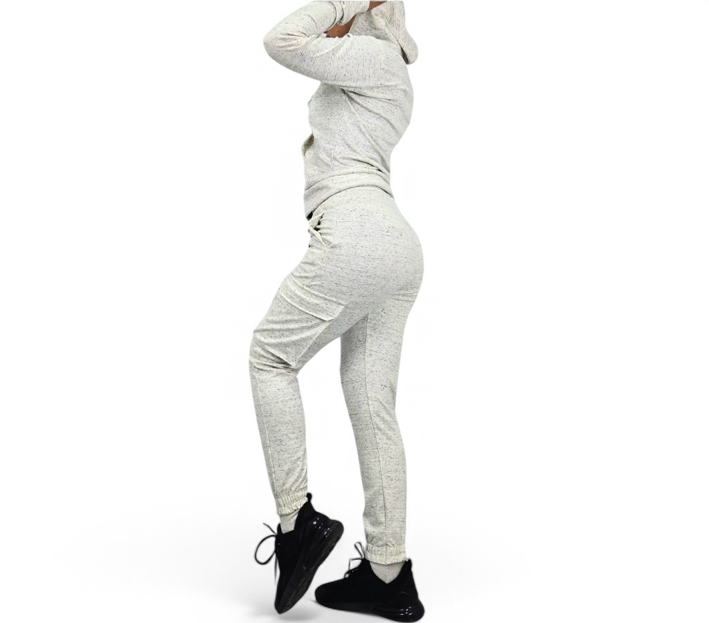 CONJUNTO DE PANTS MUJER, ROPA DEPORTIVA PARA CORRER, SENDERISMO, GYM, ACTIVIDADES AL AIRE LIBRE, COLOR AVENA CON TELA DE ALGODÓN