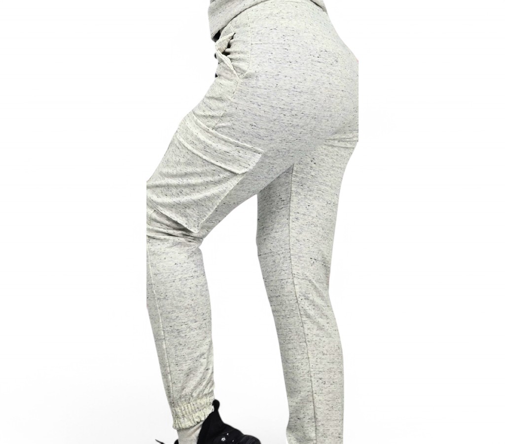 CONJUNTO DE PANTS MUJER, ROPA DEPORTIVA PARA CORRER, SENDERISMO, GYM, ACTIVIDADES AL AIRE LIBRE, COLOR AVENA CON TELA DE ALGODÓN