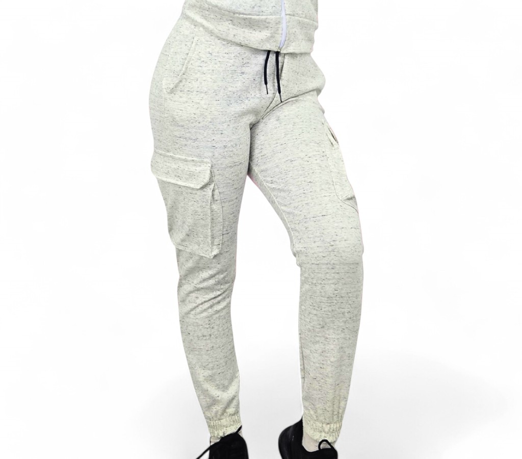 CONJUNTO DE PANTS MUJER, ROPA DEPORTIVA PARA CORRER, SENDERISMO, GYM, ACTIVIDADES AL AIRE LIBRE, COLOR AVENA CON TELA DE ALGODÓN