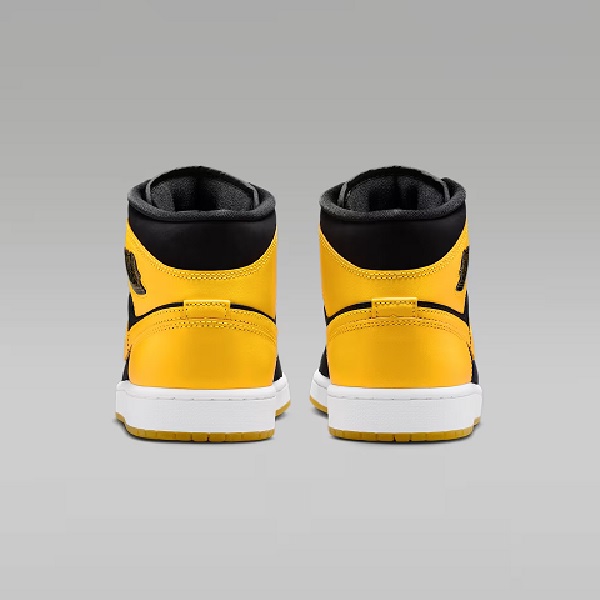 Tenis Air Jordan 1 Mid SE Negro/amarillo Hombre Tallas #25 al #30