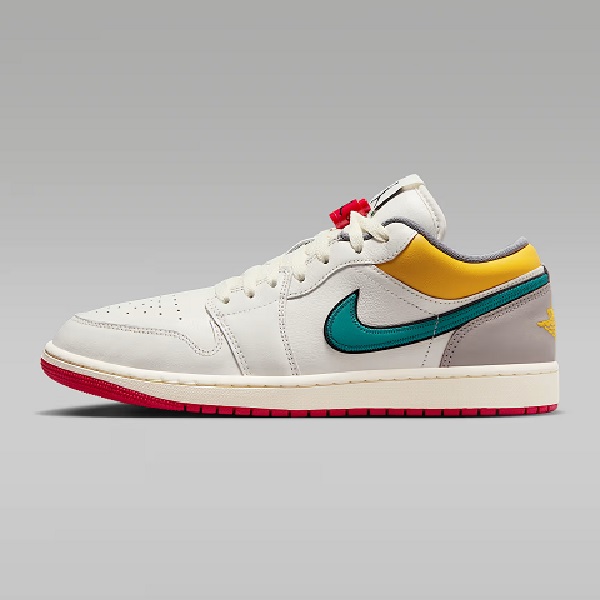 Tenis Air Jordan 1 Low Premium Blanco/azul/amarillo Hombre Tallas #28 al #29.5