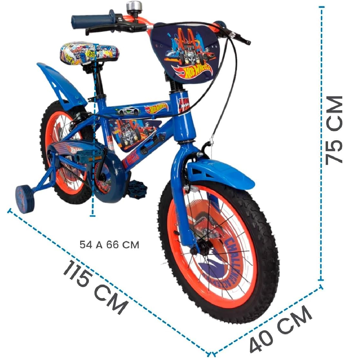 Bicicleta Infantil Para Niños Hot Wheels Rodada 16.