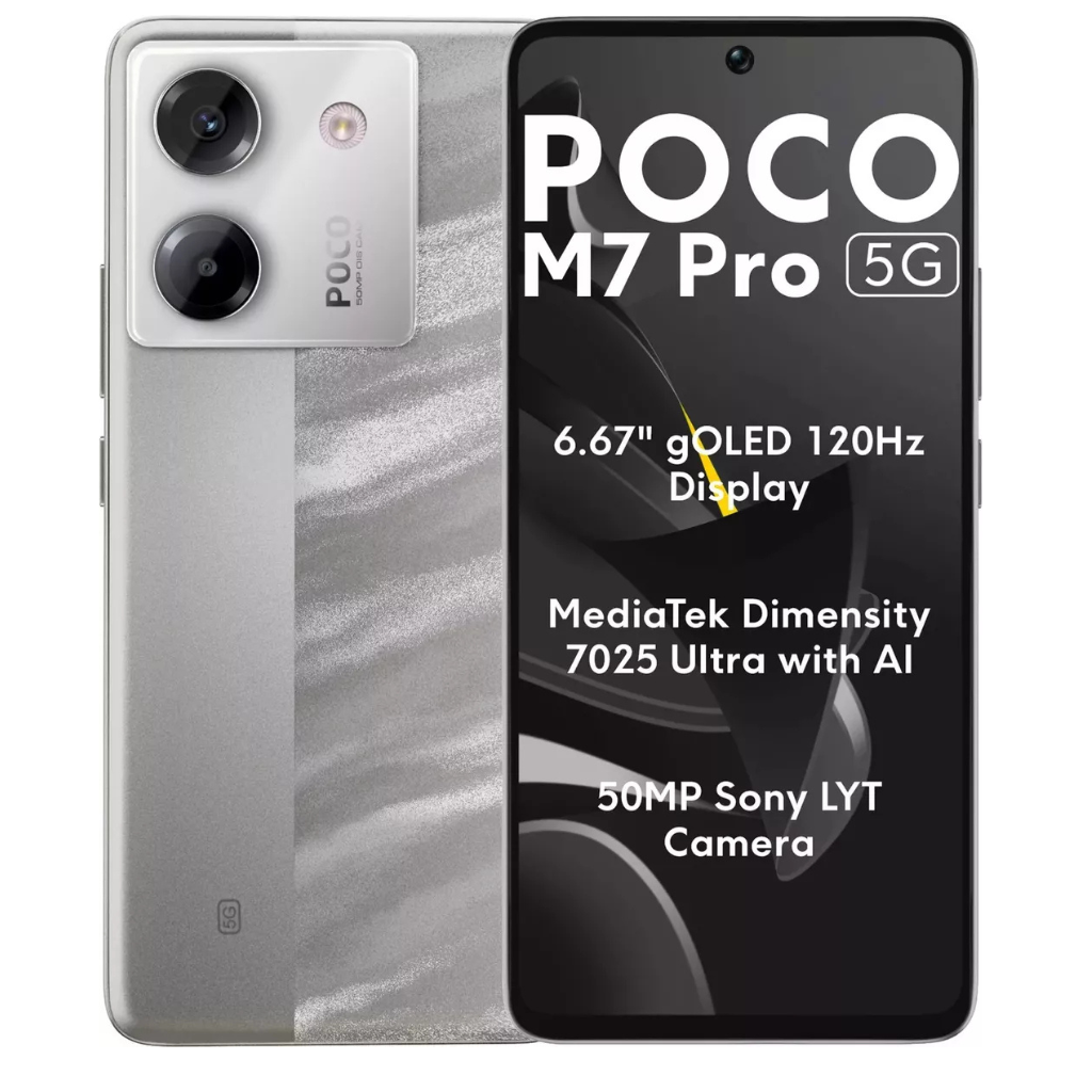 Xiaomi Poco M7 Pro 5g 8gb Ram, 256gb Rom, Cámara 50mp, Batería 5110mah. PLATA