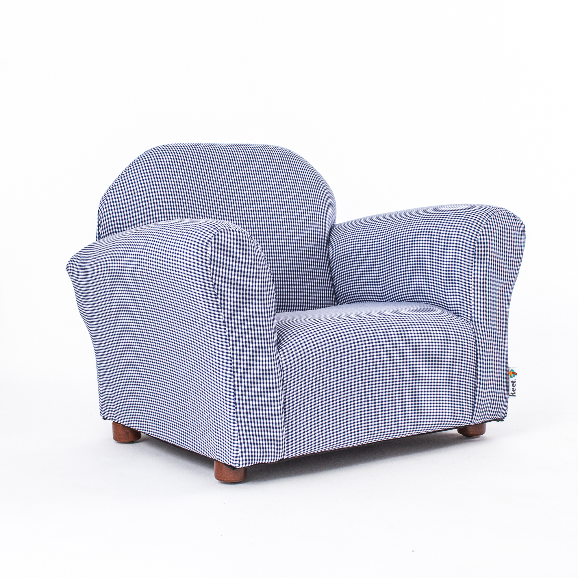 Sillón Infantil Keet: Acogedor y ergonómico, blue navy, relleno en memory foam, estructura y base de madera sólida. Mueble diseñado para potencializar la independencia de los mas pequeños del hogar.