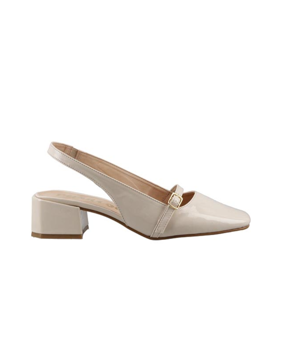 ZAPATILLA MUJER TACON BAJO CHAROL
