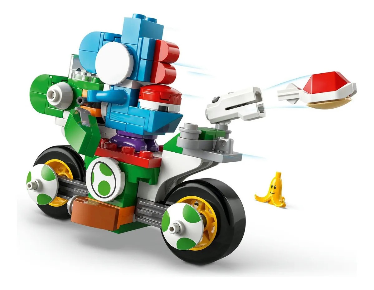 LEGO® Super Mario™: Mario Kart™: Yoshiciclo 72031; Yoshi azul con moto inspirado en la serie de Nintendo®; juguete para niño 7+