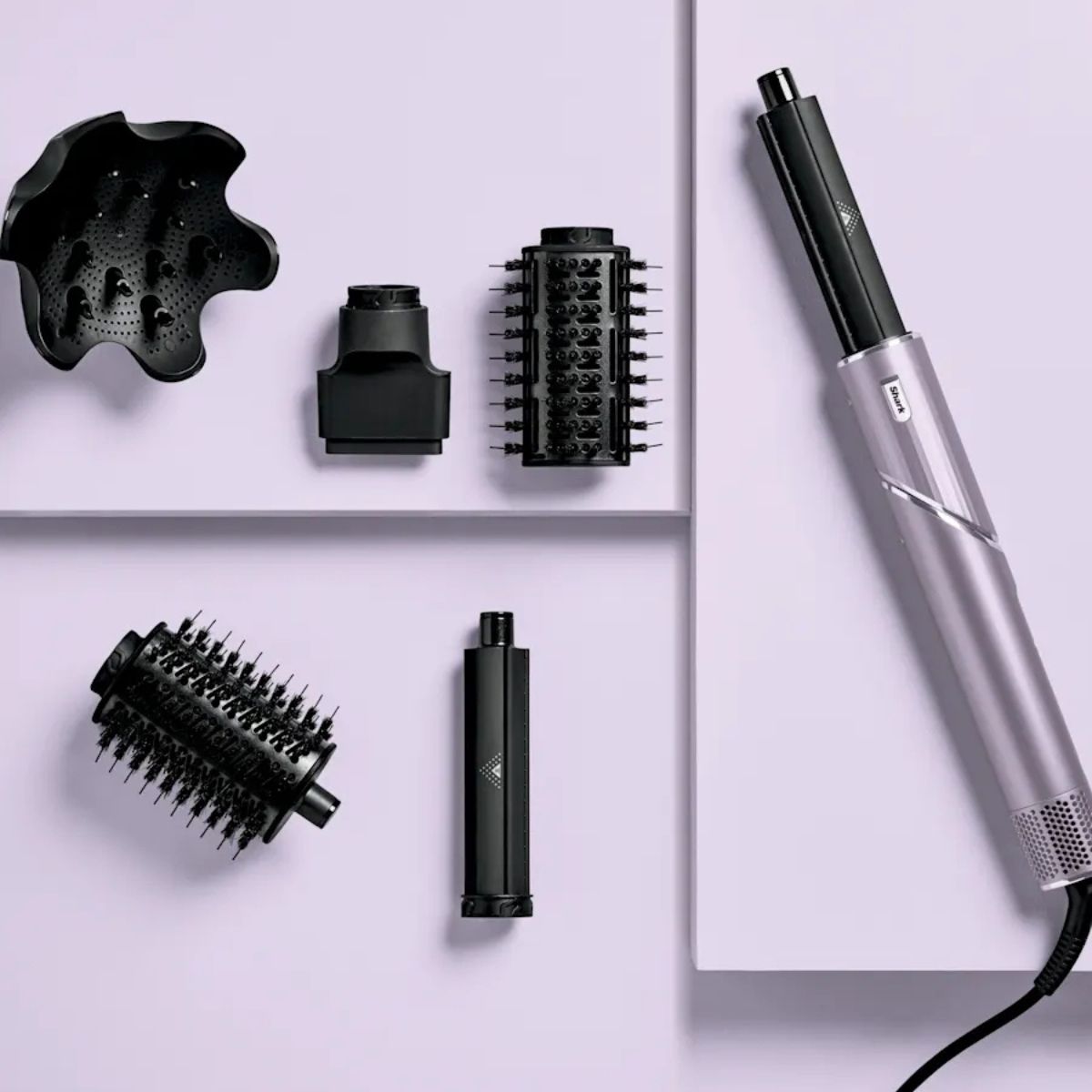 Cepillo Secadora Multiestilizador Shark 6 accesorios Lila