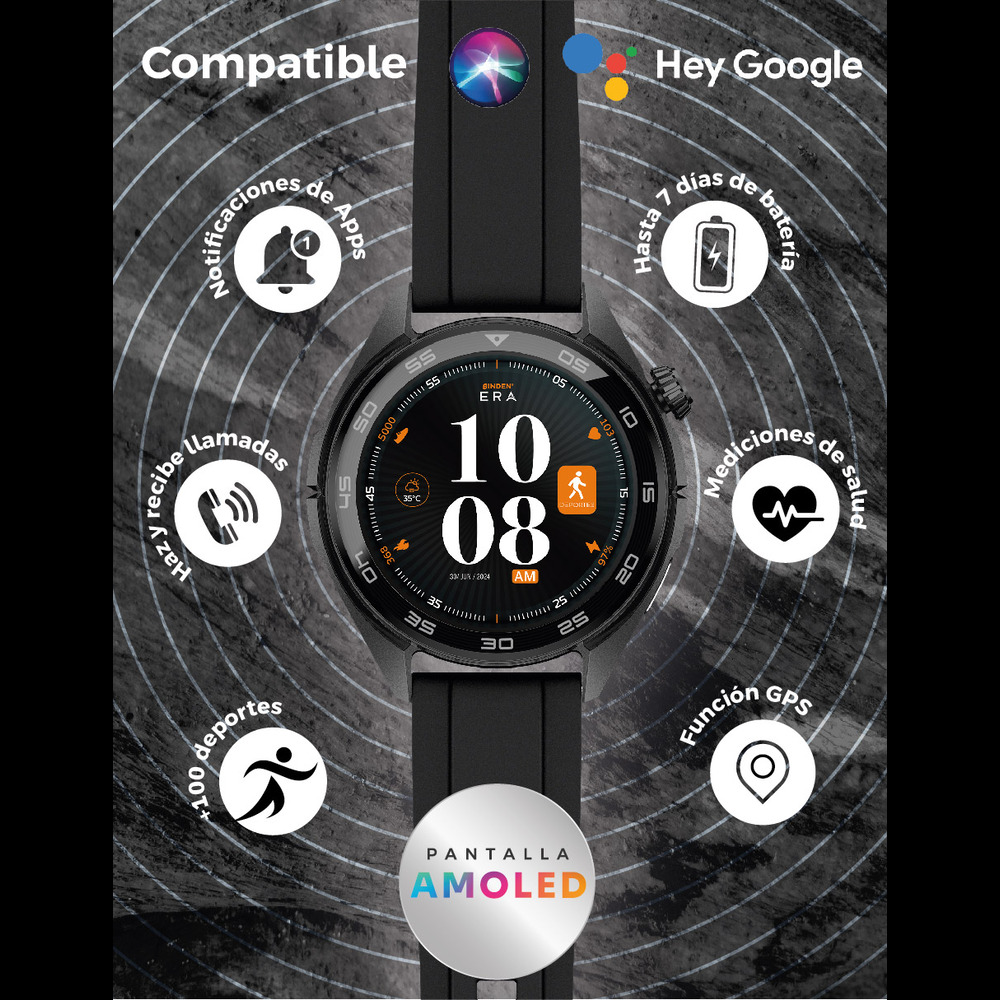 Smartwatch ERA One Class Pro GPS Llamadas Bluetooth + Correa